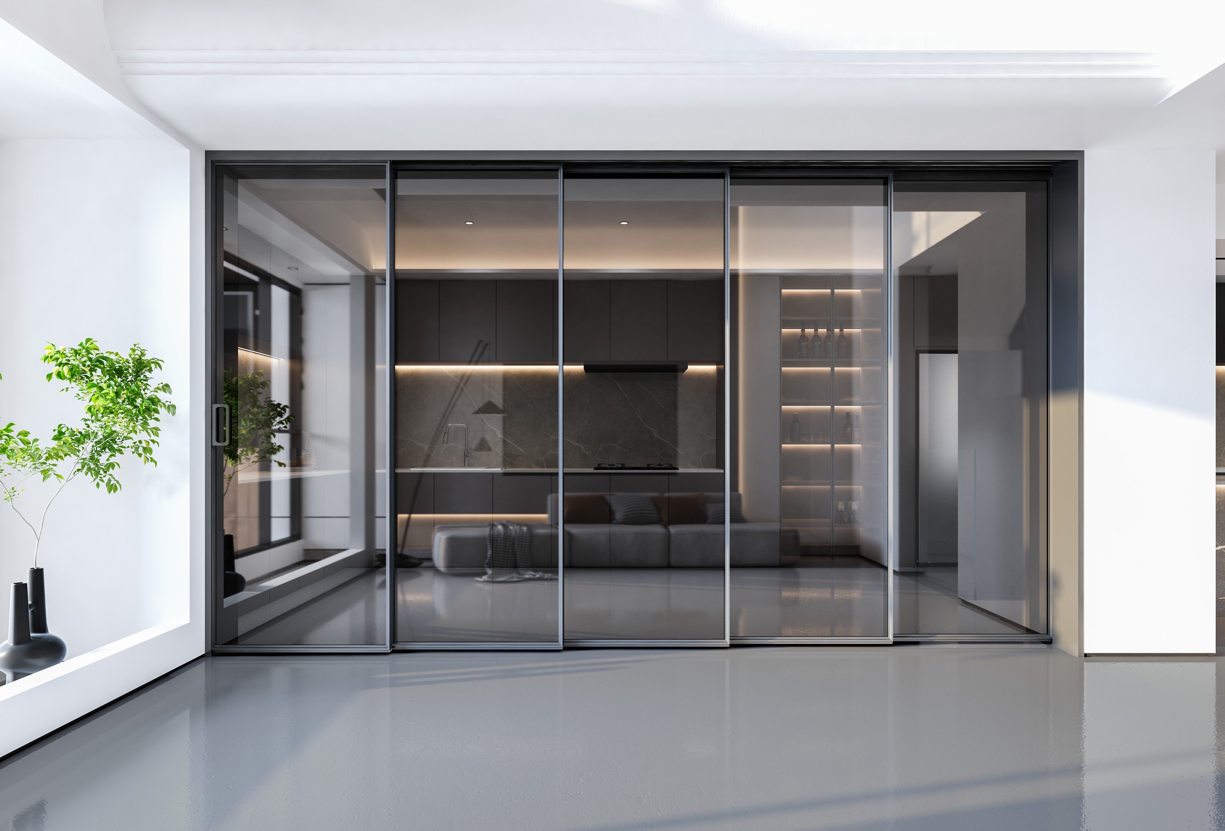 極窄聯(lián)動推拉門